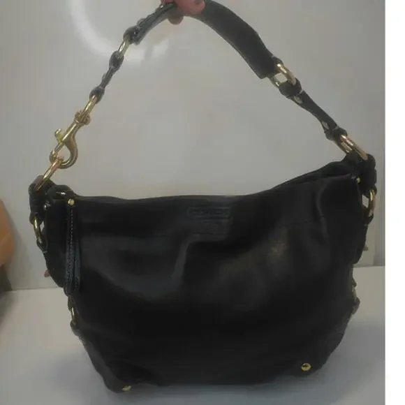 Vintage Black Coach Carly hobo bag - Picture 2 of 13